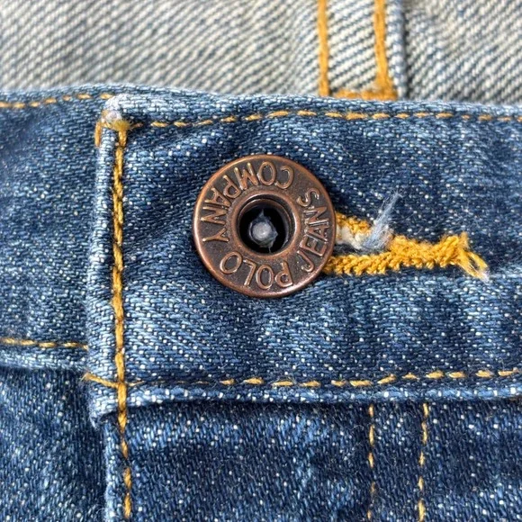 Polo Jeans Ralph Lauren VTG Men's Cotton Denim Blue Jeans Flag Banner 36x32 - Picture 5 of 13